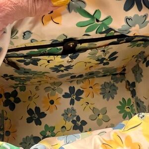 Kate Spade Sam Floral Medley Print Wicker Satchel Drawstring medium satchel